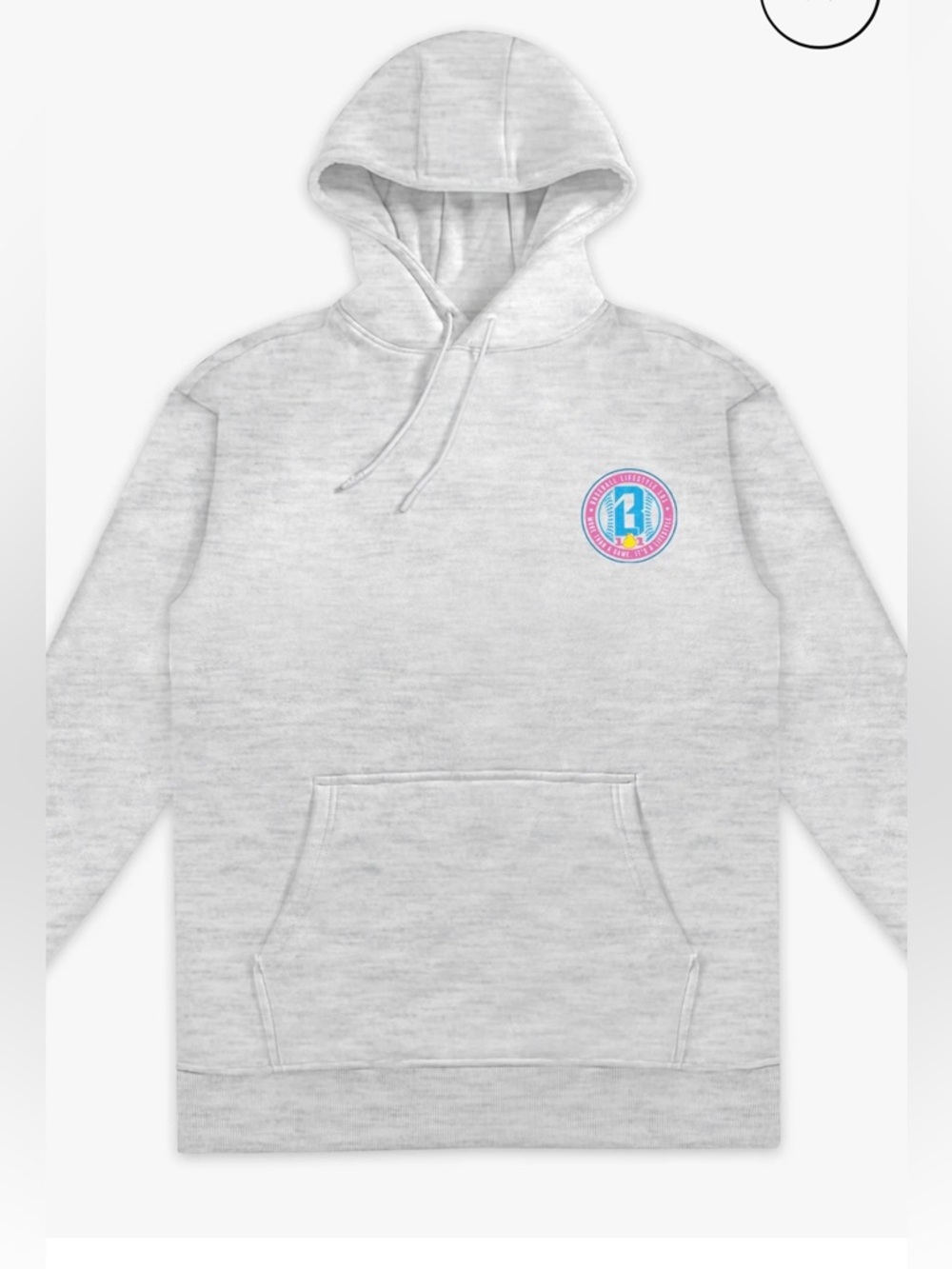 Baseball Lifestyle 101 Youth Light Gray Hooded Sweatshirt with logo